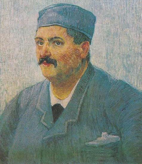 Vincent Van Gogh Portrait of a male person with cap oil painting image